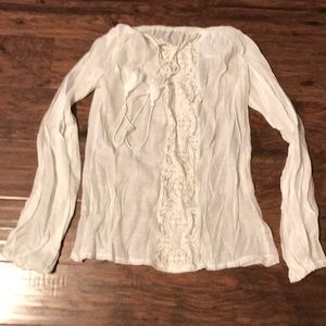 NWOT BOHO TOP - child's medium white